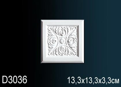 Декоративное обрамление дверей Перфект D3036 133х133 мм белое из полиуретана