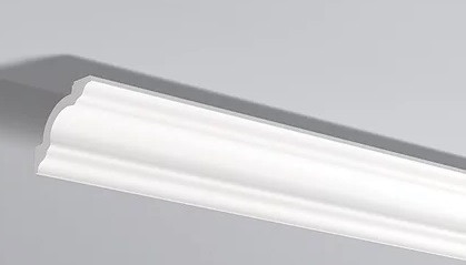 Декоративный потолочный плинтус NMC LX-110R 200 см белого цвета 80х80 мм