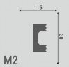 Заказать Декоративный молдинг 30х15 мм Де-Багет XPS POLYMER М 2 белый 200 см 