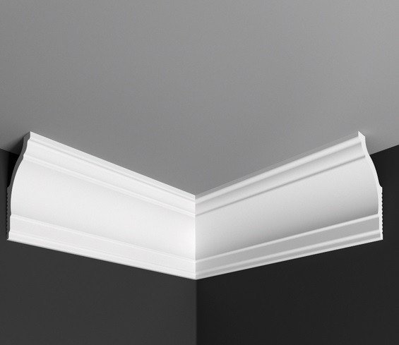 Угол внутренний к плинтусу Де-Багет П 10 70/40 белый полистирол