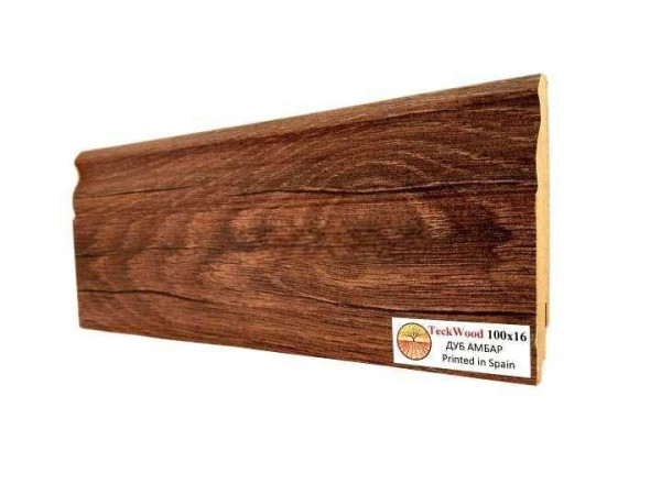 Напольный плинтус 100х16 мм Teckwood Дуб Амбар МДФ 2.15 м