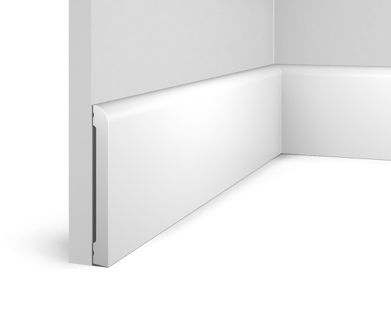 Заказать Напольный плинтус HiWood BE125 белый фитополимер 13.5х125х2000 мм 