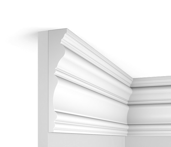 Потолочный плинтус HiWood L1502 белый фитополимер 36х180х2000 мм