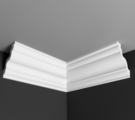 Угол внутренний к плинтусу Де-Багет П 11 60/60 белый полистирол
