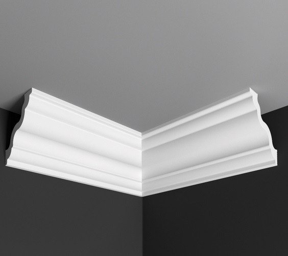 Угол внутренний к плинтусу Де-Багет П 11 60/60 белый полистирол