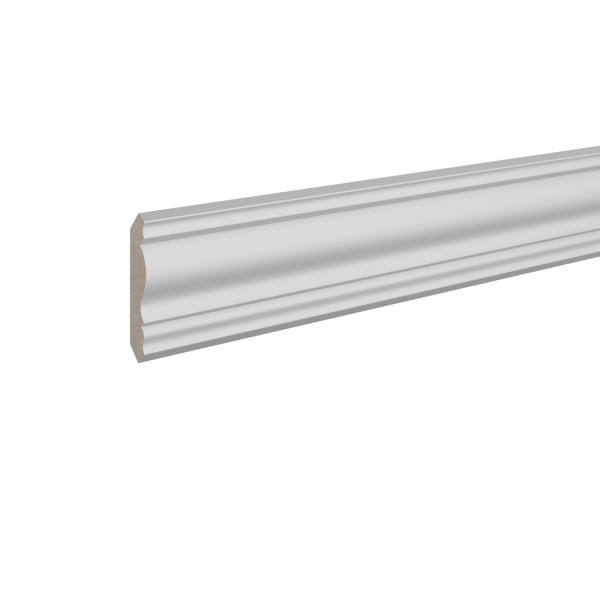 Потолочный плинтус 42х42 мм Ultrawood CR 019 244 см ЛДФ белый