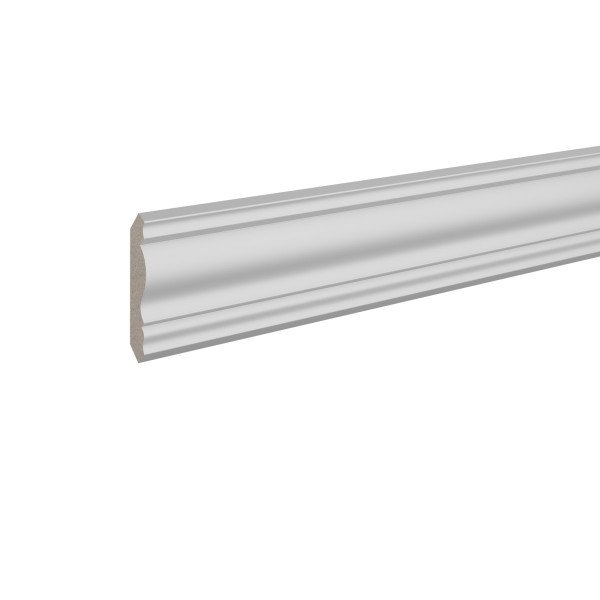 Потолочный плинтус 42х42 мм Ultrawood CR 019 244 см ЛДФ белый