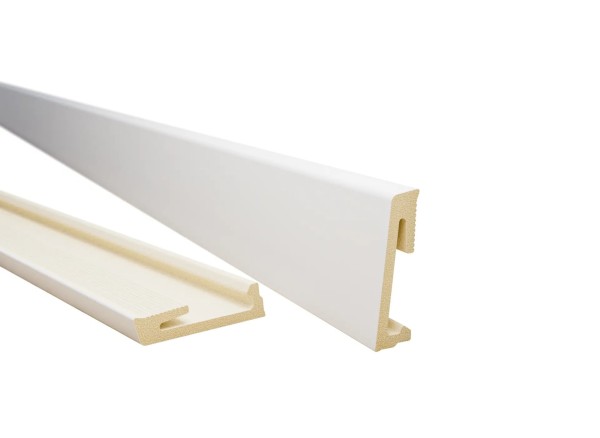 Напольный плинтус ПВХ 60 мм SALAG ALPHA Bialy AP61U1 белый 2.2 м