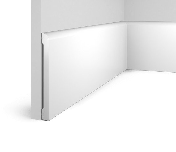 Напольный плинтус HiWood BE150 белый фитополимер 13.5х150х2000 мм