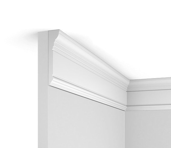 Заказать Потолочный плинтус HiWood L1602 белый фитополимер 22х96х2000 мм 