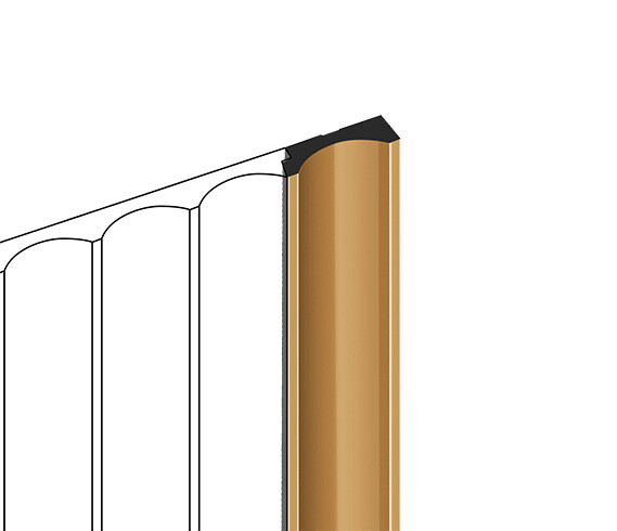 Финишный молдинг для стеновых панелей HiWood LF139B G365 декорированный фитополимер 12х34х2700 мм