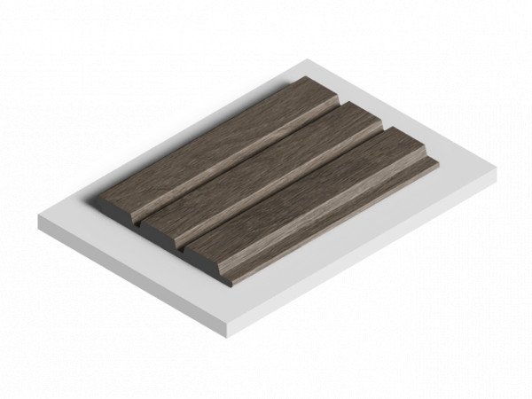 Декоративная стеновая панель 3D HiWood LV124 BR490 декорированная из фитополимера 12х120х2700 мм