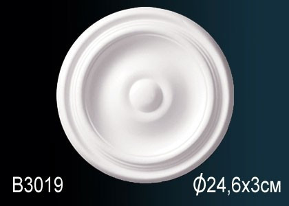 Заказать Декоративная потолочная розетка Перфект B3019 243 мм белая из полиуретана 