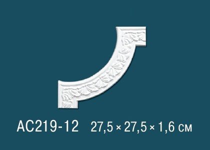 Заказать Декоративный угловой элемент с орнаментом Перфект AC219-12 275х275 мм белый из полиуретана 