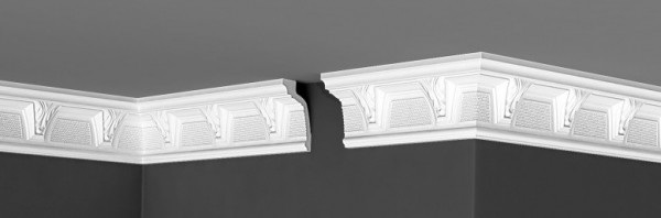 Потолочный плинтус 77х46 мм Де-Багет Декор ДП 30/90 белый полистирол 200 см