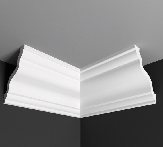 Заказать Угол внутренний к плинтусу Де-Багет П 11 80/80 белый полистирол 