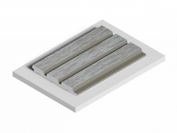 Декоративная стеновая панель 3D HiWood LV124 GN68 декорированная из фитополимера 12х120х2700 мм