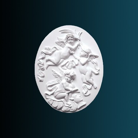 Декоративное панно Перфект K4049 550х430х45 мм белое из полиуретана