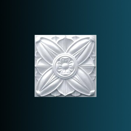Декоративный орнамент Перфект P1105 82х82х10 мм белый из полиуретана