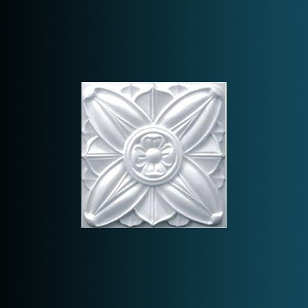 Декоративный орнамент Перфект P1105 82х82х10 мм белый из полиуретана