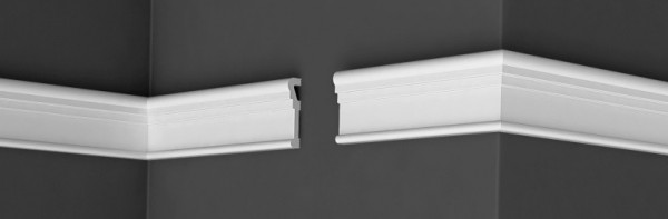 Потолочный плинтус 80х20 мм Де-Багет XPS С 04 80/20 белый полистирол 200 см