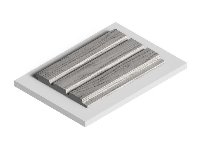 Заказать Декоративная стеновая панель 3D HiWood LV124 GR24 декорированная из фитополимера 12х120х2700 мм 