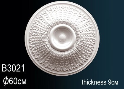 Заказать Декоративная потолочная розетка Перфект B3021 598 мм белая из полиуретана 
