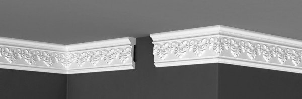 Потолочный плинтус 80х25 мм Де-Багет Декор ДП 11/80 белый полистирол 200 см