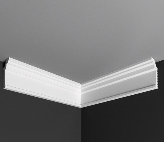 Угол внутренний к плинтусу Де-Багет П 13 25/50 белый полистирол