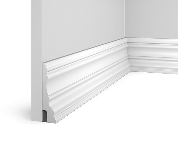 Напольный плинтус HiWood BI100 белый фитополимер 26х100х2000 мм