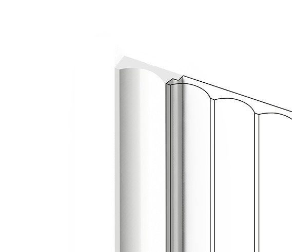 Финишный молдинг для стеновых панелей HiWood LF139A NP белый фитополимер 12х32х2700 мм