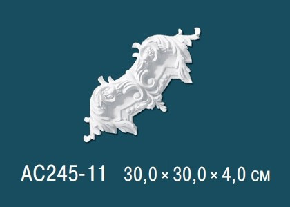 Заказать Декоративный угловой элемент с орнаментом Перфект AC245-11 300х300 мм белый из полиуретана 
