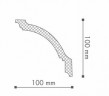 Заказать Декоративный потолочный плинтус NMC LX-135 200 см белого цвета 100х100 мм 