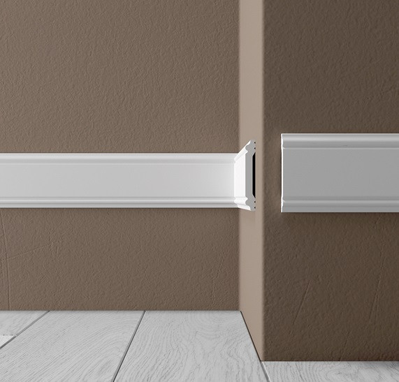 Декоративный молдинг 50х7 мм Де-Багет XPS POLYMER М 50 белый 200 см