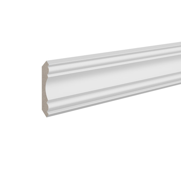 Потолочный плинтус 48х48 мм Ultrawood CR 015 244 см ЛДФ белый