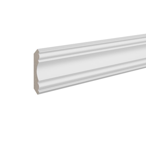 Потолочный плинтус 48х48 мм Ultrawood CR 015 244 см ЛДФ белый