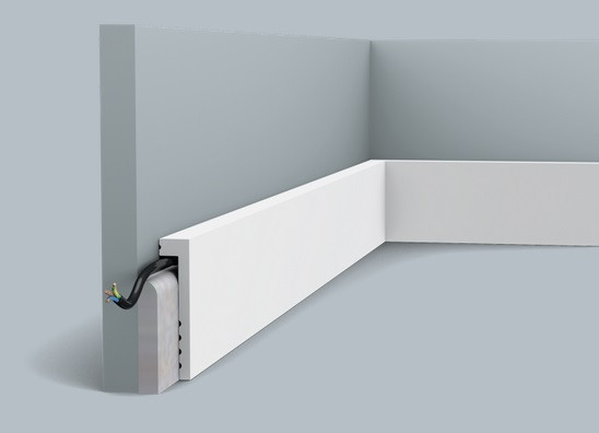 Заказать Напольный плинтус 100х22 мм с кабель-каналом Orac Decor Duropolymer SX171 белый 2 м 