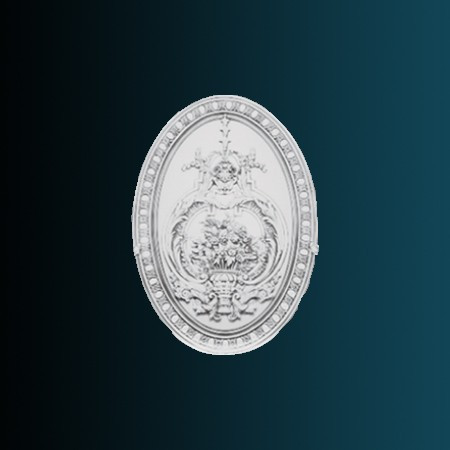 Декоративное панно Перфект K4093 500х350х35 мм белое из полиуретана