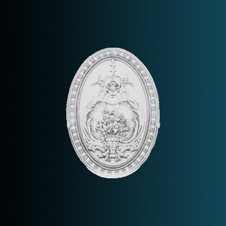 Декоративное панно Перфект K4093 500х350х35 мм белое из полиуретана