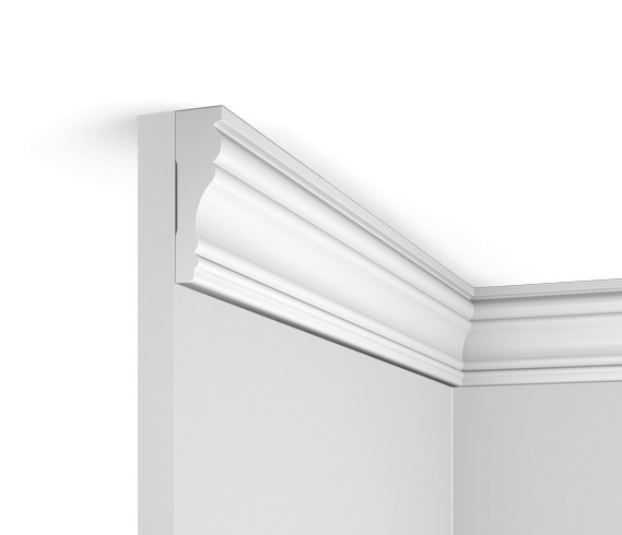 Потолочный плинтус HiWood T1060 белый фитополимер 18х60х2000 мм