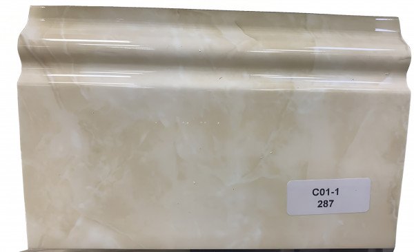 Напольный плинтус 100 мм ПВХ Асви C-01 287 мрамор 2,4 м