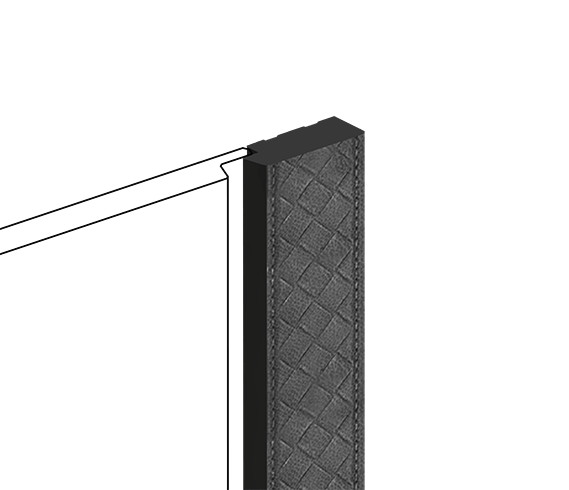 Финишный молдинг для стеновых панелей HiWood LF124B(LE1) GR27K декорированный фитополимер 12х31х2700 мм