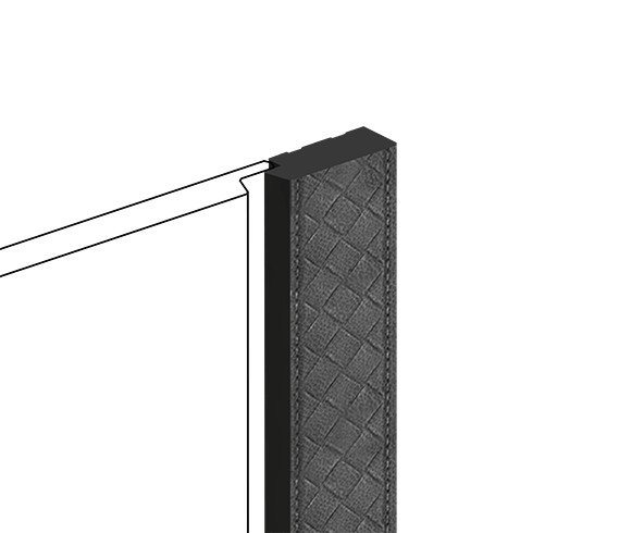 Финишный молдинг для стеновых панелей HiWood LF124B(LE1) GR27K декорированный фитополимер 12х31х2700 мм