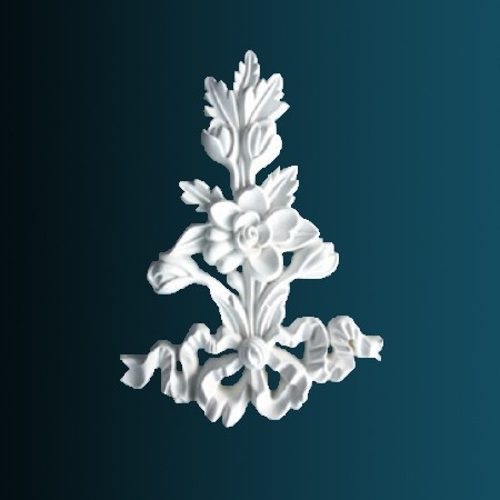 Декоративный орнамент Перфект G2319 230х165х23 мм белый из полиуретана