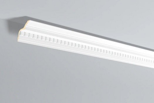 Декоративный потолочный плинтус NMC Allegro AL1 85х85 200 см белого цвета