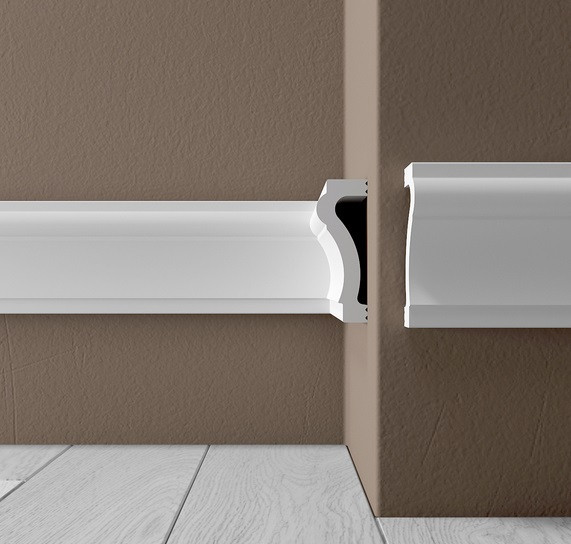 Декоративный молдинг 70х18 мм Де-Багет XPS POLYMER М 70 белый 200 см