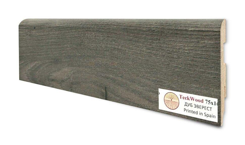 Заказать Напольный плинтус 75х16 мм Teckwood Дуб Эверест МДФ 2.15 м 