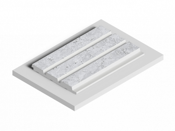 Декоративная стеновая панель 3D HiWood LV124 W50 декорированная из фитополимера 12х120х2700 мм