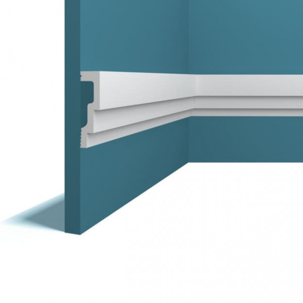 Декоративый молдинг 20х70 мм Перфект Плюс P106 белый из ударопрочного полимера 200 см