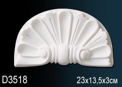 Декоративное обрамление дверей Перфект D3518 135х230 мм белое из полиуретана